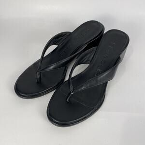 Aerosoles Nero Wedge Thong Sandal size 9 black